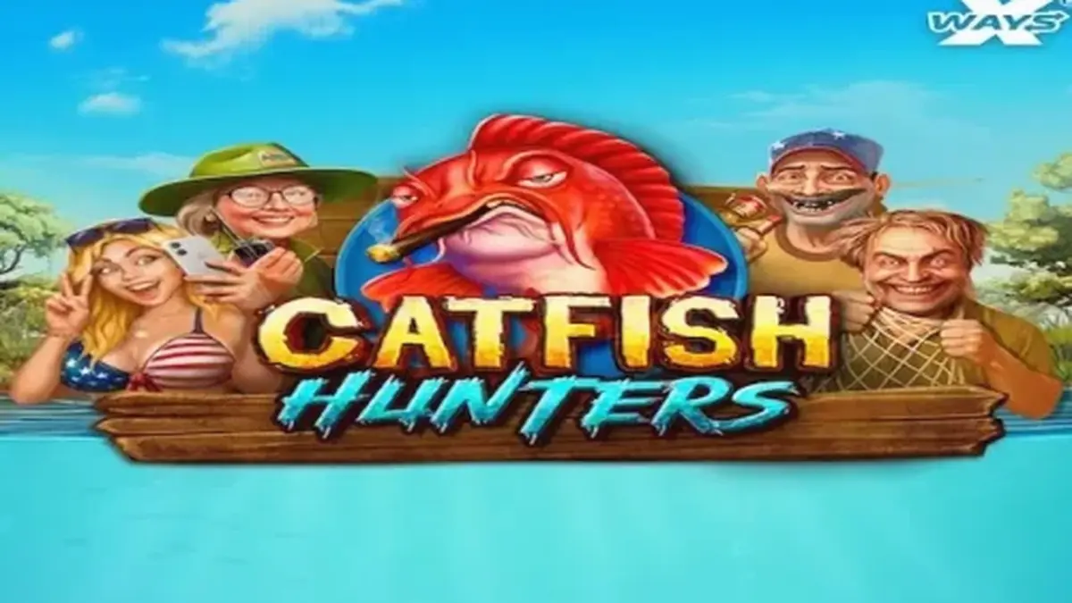 Cenário temático de pântano e pesca do slot Catfish Hunters
